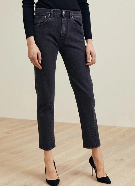 Women Jeans Asymmetrically Cut Vintage Straight Nine-point jeans woman Jeans Pants - LiveTrendsX