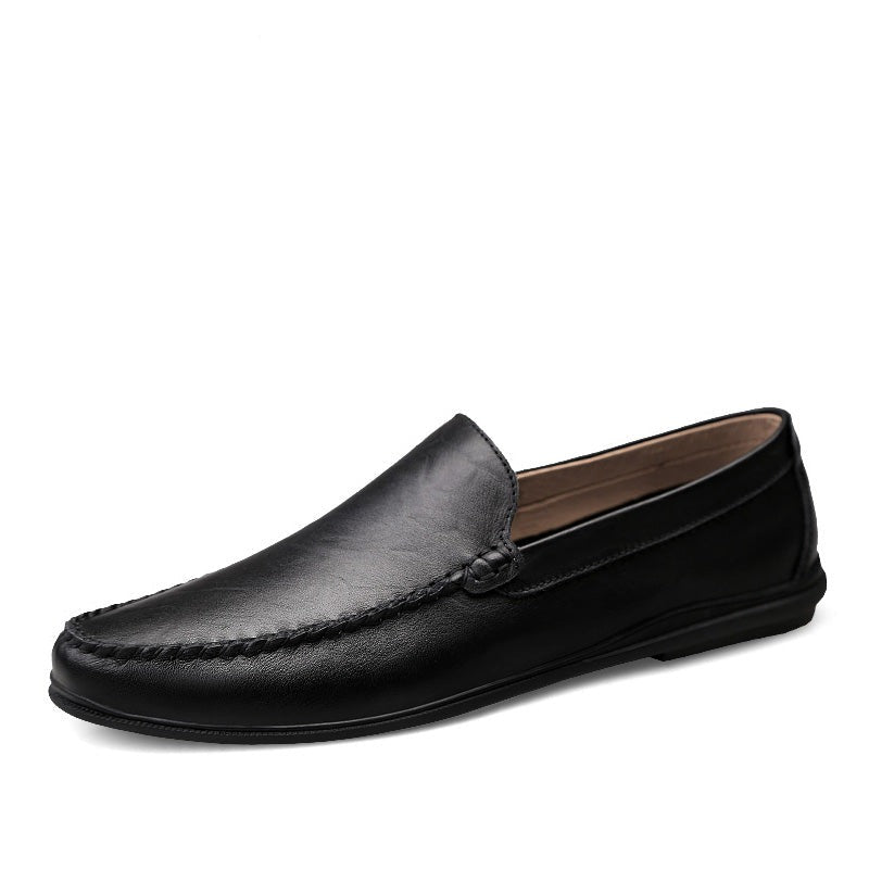 Italian Mens Shoes Casual Luxury Brand Summer  Loafers Split Leather