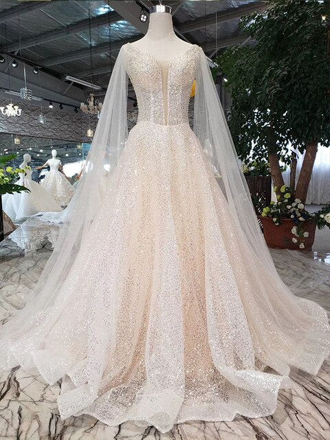 Bohemian wedding dress simple sleeve shawl v-neck sleeveless backless handmade beach bridal dress wedding gowns A-line - LiveTrendsX