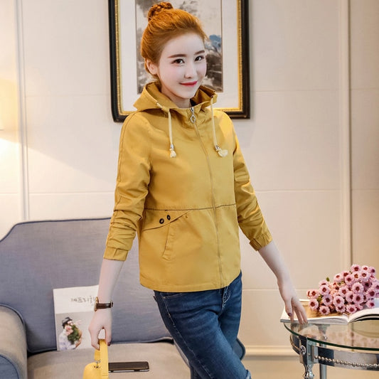 Small jacket short autumn dress  new student body repair Korean version of bf baseball suit with cap casual jacket - LiveTrendsX