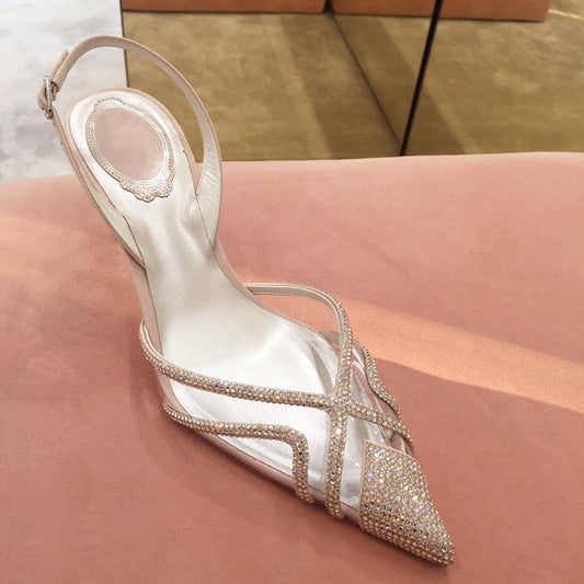 2021 New Rhinestone Pointed Toe Women Sandals - LiveTrendsX