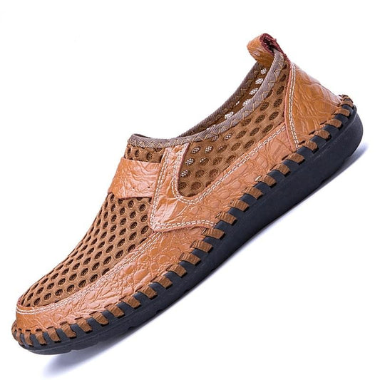 Men Casual Shoes Leather Loafers Flat