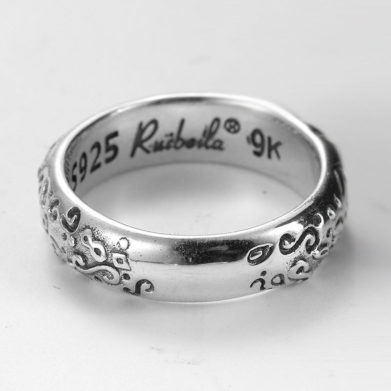 Ring Genuine 925 Silver Eye Of God Personality Ring 9 K