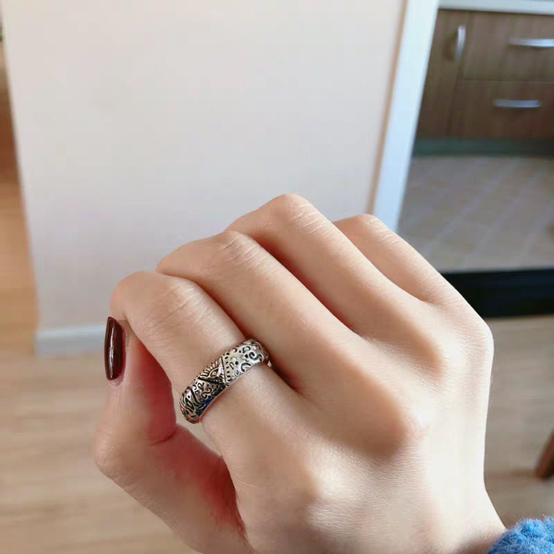 Ring Genuine 925 Silver Eye Of God Personality Ring 9 K