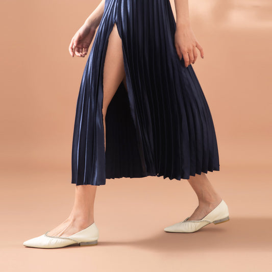 Loafers Women Sheepskin Genuine Leather Crystal Decorated Pointed Toe Ladies Slip On Flat Shoes Handmade - LiveTrendsX