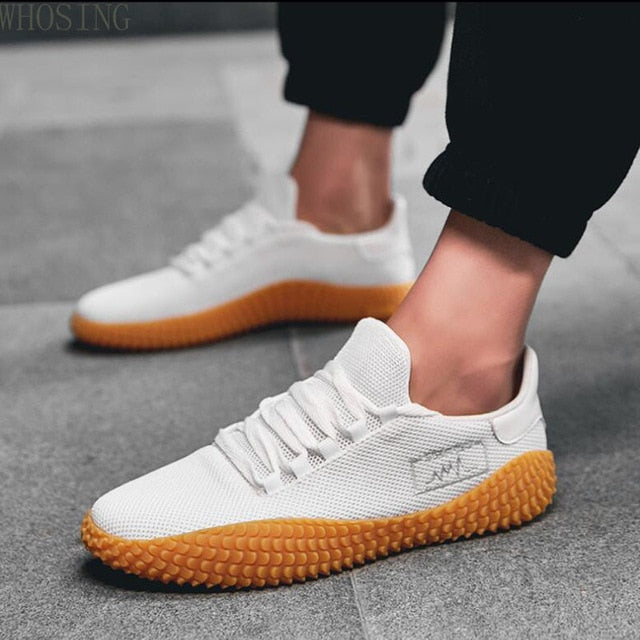 Men Casual Shoes 2020 New Spring Summer Ultra-light Sneakers For Men Fashion Mesh Breathable Vulcanized Shoes Male White Shoes - LiveTrendsX