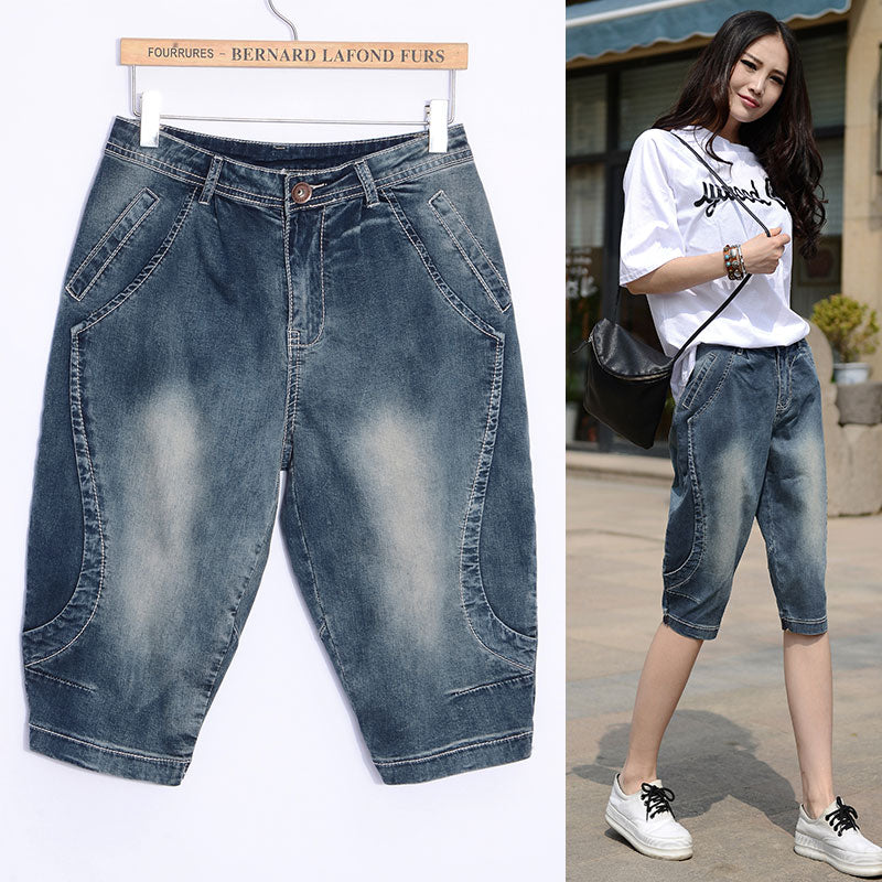Summer Pants Women Jeans Leisure Was Thin Loose Plus Size Washed Mujer Harlan Stretch Jeans Casual Vintage Trousers - LiveTrendsX