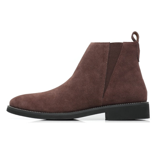 Men's Leather Zipper Warm Chelsea Boots - LiveTrendsX made-to-order fit view 7