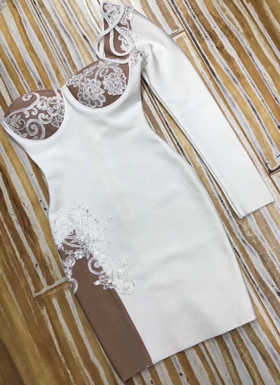 ワンショルダー レーヨン バンデージドレス パーティー ボディコンドレス ベスティドス