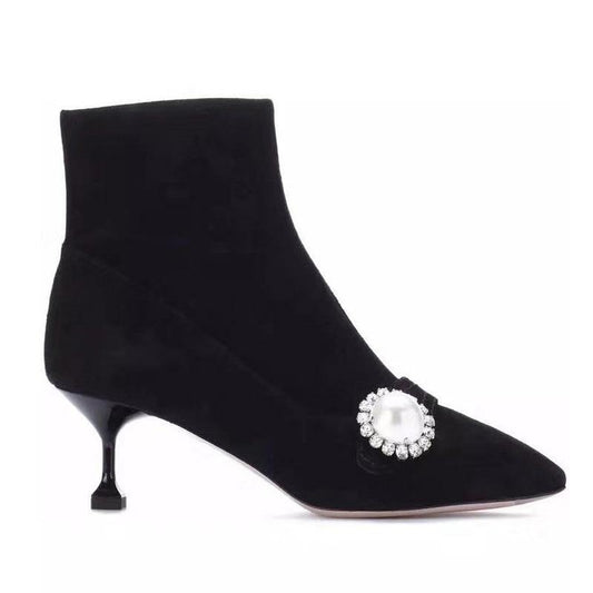 designer winter genuine suede leather boots women luxury designer brand female fashion really leather winter boots women - LiveTrendsX