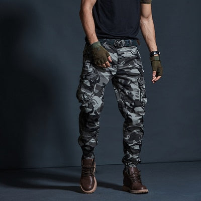 High Quality Khaki Casual Pants Men Military Tactical Joggers Camouflage Cargo Pants Multi-Pocket Fashions Black Army Trousers - LiveTrendsX
