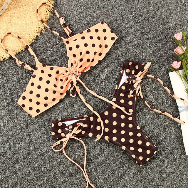 Sexy leopard print swimsuit female Bandeau bikini set 2020 Micro bikini High cut swimwear women String bathing suit new - LiveTrendsX