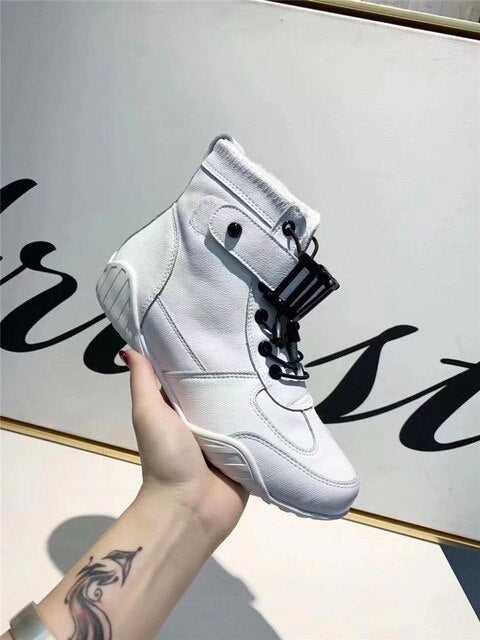 snearker luxury designer new models women leather mix color brand model shoes fashional genuine leather comfortable female - LiveTrendsX