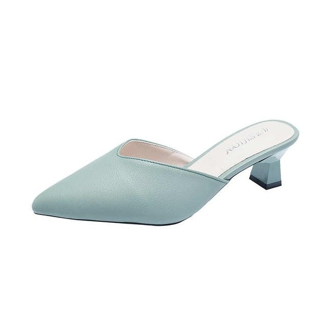 White Spring Office Shoes Women High Heels Pump 5CM Slip on Sandals Sandalias Comfortable Ladies Tenis  White High Heels - LiveTrendsX