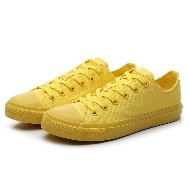 Brand Men Canvas Shoes Classic Sneakers Shoes Casual Yellow Flats