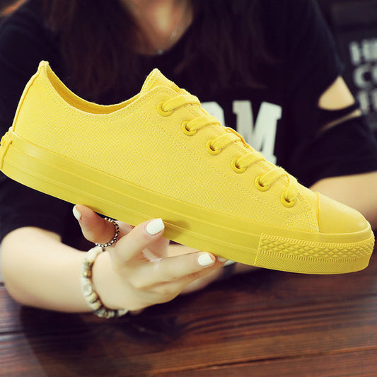 Brand Men Canvas Shoes Classic Sneakers Shoes Casual Yellow Flats