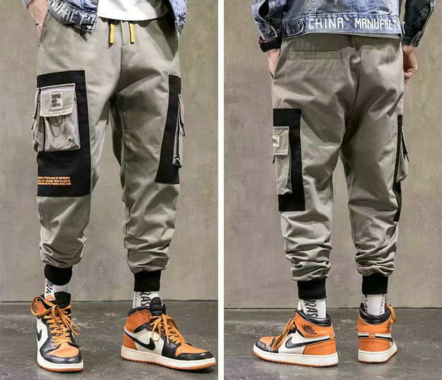Streetwear Men's Multi Pockets Cargo Harem Pants Hip Hop Casual Male Track Pants Joggers Trousers Fashion Harajuku Men Pants - LiveTrendsX