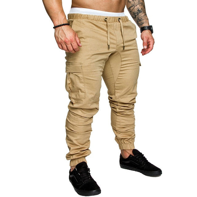 Autumn Men Pants Hip Hop Harem Joggers Pants 2020 New Male Trousers Mens Joggers Solid Multi-pocket Pants Sweatpants M-4XL - LiveTrendsX