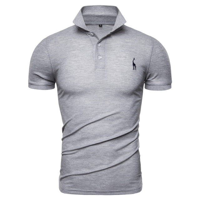 New Man Polo Shirt Mens Casual Deer Embroidery Cotton Polo shirt Men Short Sleeve High Quantity polo men - LiveTrendsX