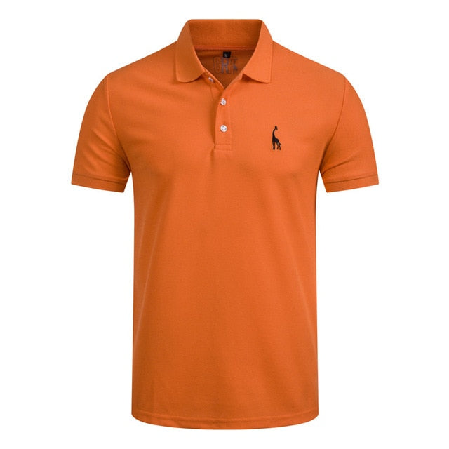 New Man Polo Shirt Mens Casual Deer Embroidery Cotton Polo shirt Men Short Sleeve High Quantity polo men - LiveTrendsX