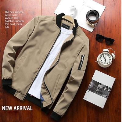 Spring New Men's Bomber Zipper Jacket Male Casual Streetwear Hip Hop Slim Fit Pilot Coat Men Clothing Plus Size 4XL,TA214 - LiveTrendsX