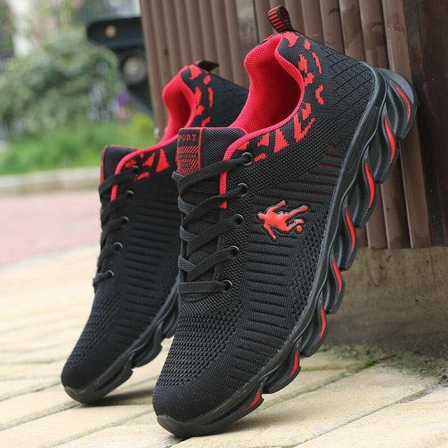Men's Running Shoes Air Mesh Sneakers Outdoor Sport Shoes Comfortable Breathable Black Sneakers chaussure homme - LiveTrendsX