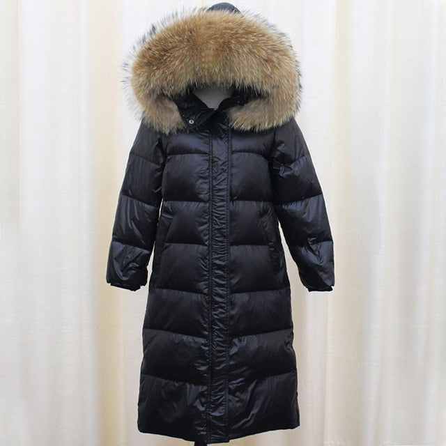 90% White Duck Down Jacket  Women Winter Jacket Long Thick Coat For Women Hooded Down Parka Warm Female Clothes Waterproof - LiveTrendsX