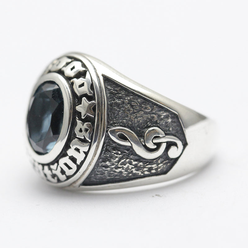 Bezel Setting Silver Cocktail Ring