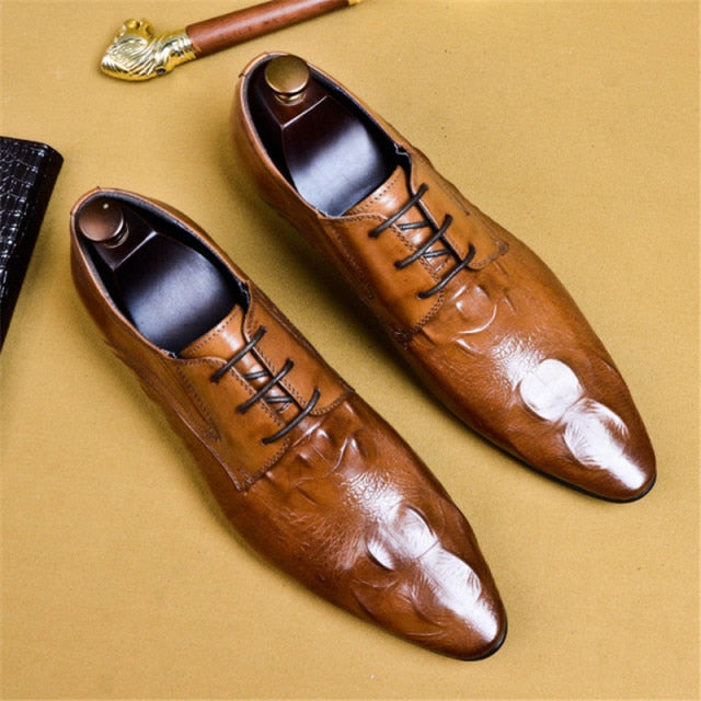 mens formal shoes genuine leather oxford