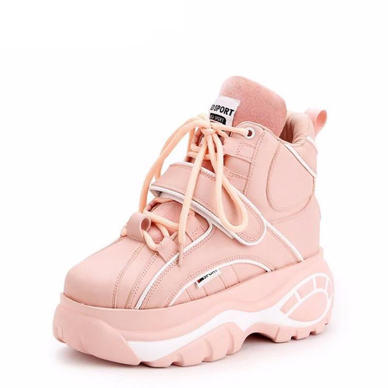 New Super fire women's boots fashion high-top Height casual increasing women Booties autumn winter thick-soled Female sneakers - LiveTrendsX