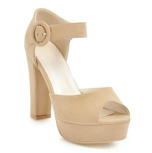 Women Pumps Peep Toe Square High Heel Casual Black Sexy Fashion Women Shoes Platform Women Pumps - LiveTrendsX