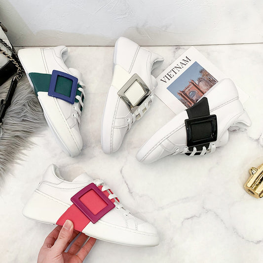 Sweeheart 2020 new leather women‘s shoes buckle sports women's shoes casual sports women's shoes fashion women's shoes 35-40 - LiveTrendsX