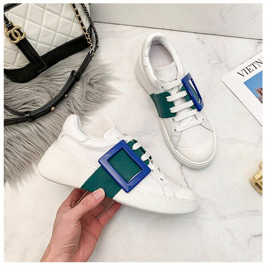 Sweeheart 2020 new leather women‘s shoes buckle sports women's shoes casual sports women's shoes fashion women's shoes 35-40 - LiveTrendsX