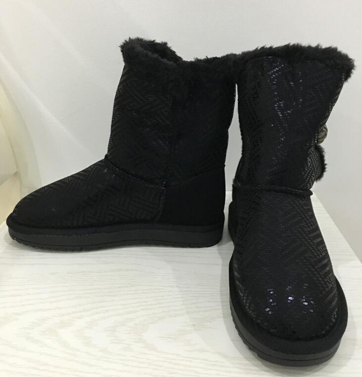 Winter Snow Boots Flats Fur shoes Black Botas Femininas Women Shoes - LiveTrendsX