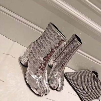 Chic Tabi Boots Women Luxury High Heels Botas Mujer Winter Sequin Ankle Boots Bling Botas Feminina Top Quality - LiveTrendsX