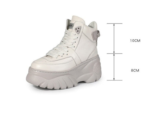 women basic white lace up motorcycle boots casual shoes fashion genuine leather ankle boots round toe - LiveTrendsX