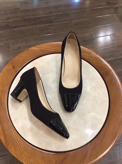 Women's Shoes Genuine Leather Shoes For Woman Low Heels Pumps Slip On Round Toe Thick Square Heels Plus Size 34-42 - LiveTrendsX
