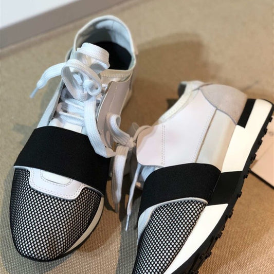 Women's Shoes Luxury Sneakers Casual Shoes Women High Quality Genuine Leather Fashion lace-up Shoes For Woman - LiveTrendsX