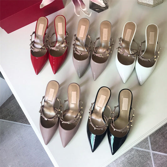 Women's Pumps Genuine Leather Shoes Pointed Toe Party Pumps New Fashion Dress Shoes Hot Sell Thin Heels Ladies Sandals - LiveTrendsX