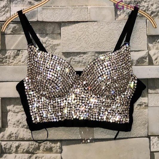 Sexy Bustier Bra Cropped bling