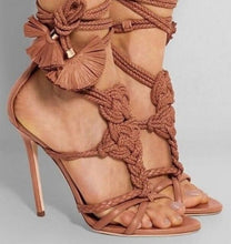Load image into Gallery viewer, Sexy Rope Knot High Heel Sandals - LiveTrendsX
