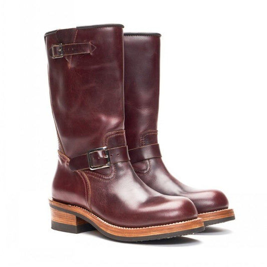 Men Vintage High Top  Motorcycle Long Boots