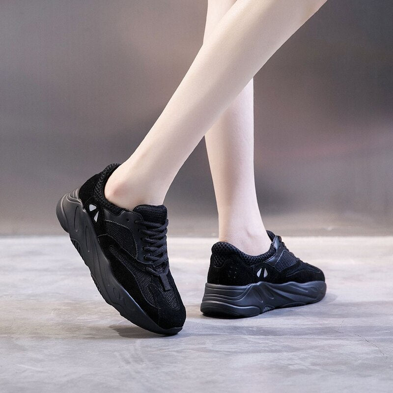 High Quality Women Shoes Summer Thick Heighten Fashion Casual Shoes Woman Size Female Lace Up Platform Sneaker Shoes Lovers - LiveTrendsX