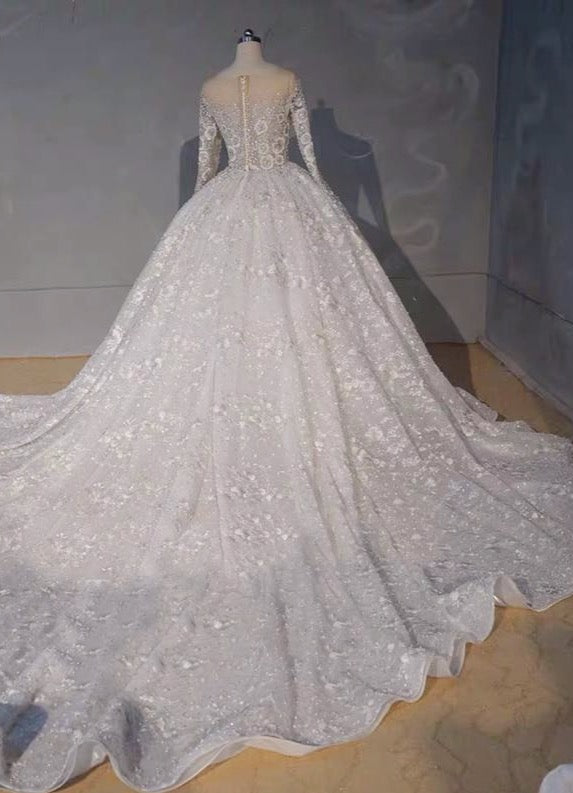 Stunning Real Work Wedding Dress 2020 Dubai robe de soiree Luxury Bridal Gown New Arrival Pearl Crystal Stone Beading - LiveTrendsX