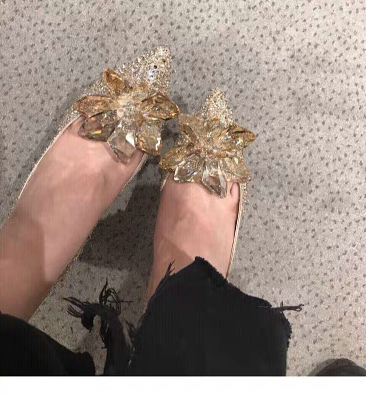 シンデレラシューズ ラインストーン ハイヒール レディース パンプス