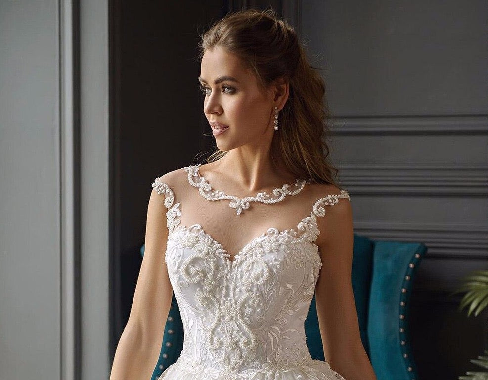 Princess Wedding Dresses A-line 2020 Vestidos De Novia Renda Floor Length Pearls Lace Wedding Gowns Plus Size Suknia Slubna - LiveTrendsX