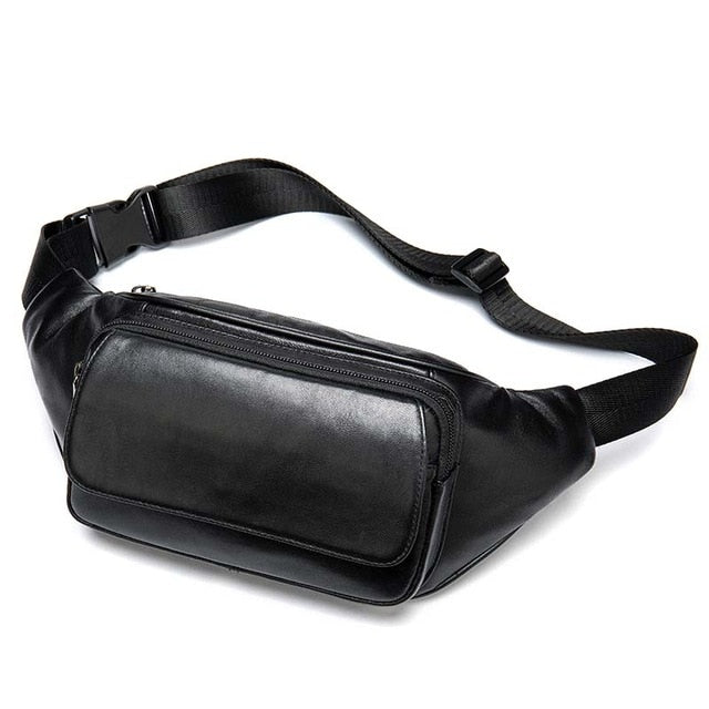 Genuine Leather Men Waist Bags Belt