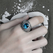 Load image into Gallery viewer, 925 handmade silver Sapphire Topaz ring

