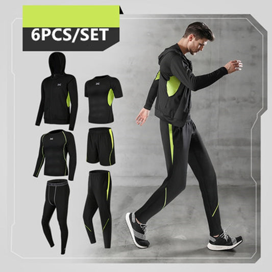 Quick Dry Running Set Men 6PCS/SET