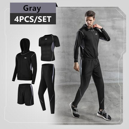 Quick Dry Running Set Men 6PCS/SET
